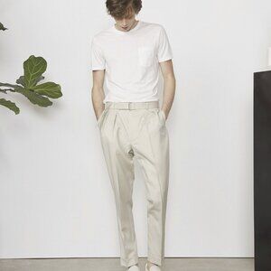 NWT Officine Generale Pierre Pants, beige Italian wool - size eu 50 (34 US)